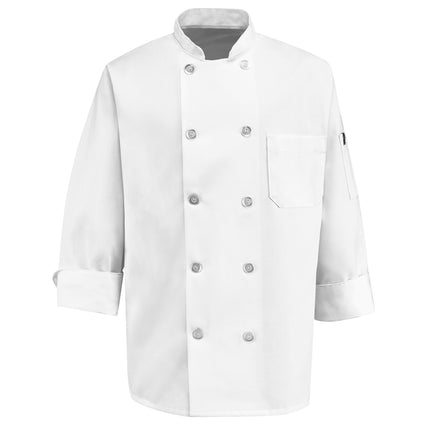 Red Kap® Ten Pearl Button Chef Coat / 0423WH