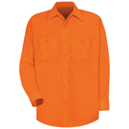 Red Kap® Long Sleeve Enhanced Visibility Work Shirt / SS14OR