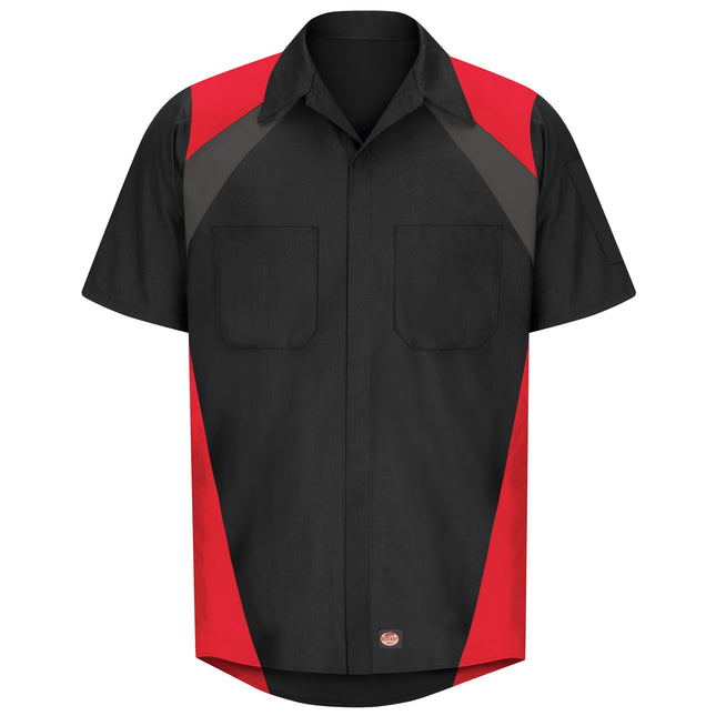 Red Kap® Men's Short Sleeve Tri-Color Shop Shirt / SY28TR