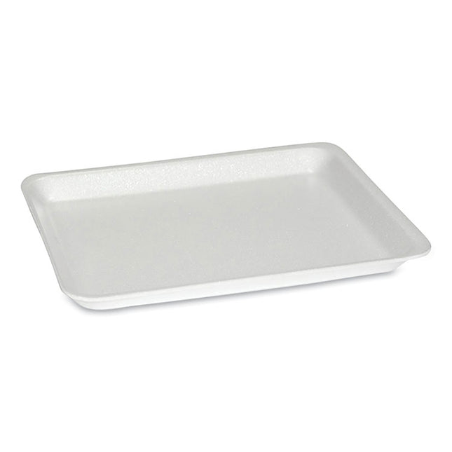 Supermarket Tray, #8S, 10.5 x 8.25 x 0.7, White, Foam, 500/Carton