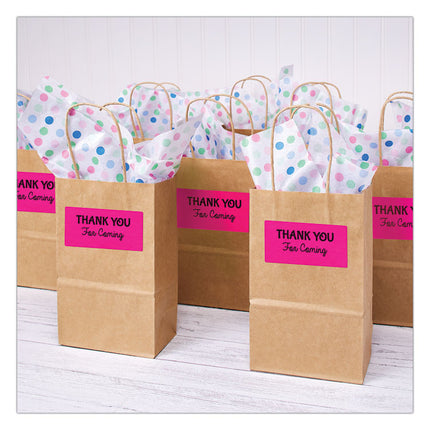 High-Visibility Permanent Laser Id Labels, 2 X 4, Neon Magenta, 1000/box