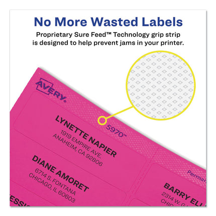 High-Visibility ID Labels, Laser Printers, 2.25" dia, Assorted, 12/Sheet, 15 Sheets/Pack
