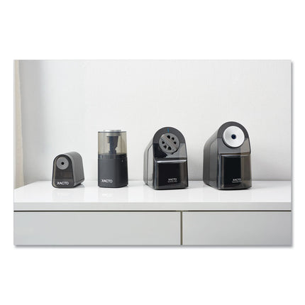 Model 1670 School Pro Classroom Electric Pencil Sharpener, Ac-Powered, 4 X 7.5 X 7.5, Black/gray/smoke