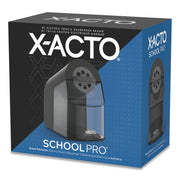 Model 1670 School Pro Classroom Electric Pencil Sharpener, Ac-Powered, 4 X 7.5 X 7.5, Black/gray/smoke