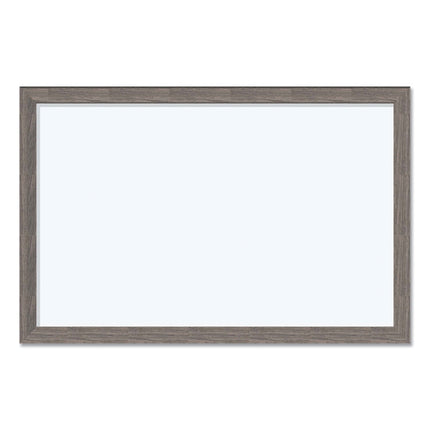 Magnetic Dry Erase Board with Rustic Frame, 36" x 24" (Actual Size: 35" x 23"), White Surface, Brown Wood Frame