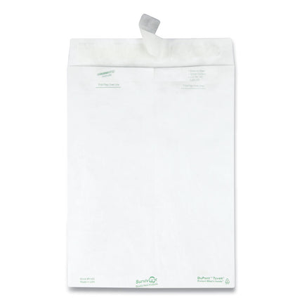 Lightweight 14 lb Tyvek Catalog Mailers, #10 1/2, Square Flap, Redi-Strip Adhesive Closure, 9 x 12, White, 100/Box