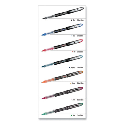 VISION ELITE Hybrid Gel Pen, Stick, Bold 0.8 mm, Assorted Ink and Barrel Colors, 8/Pack