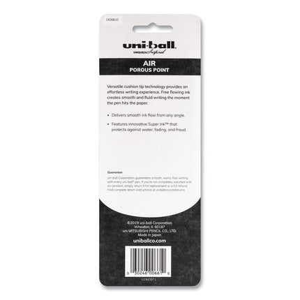 Air Porous Gel Pen, Stick, Medium 0.7 Mm, Blue Ink, Black/blue Barrel, 3/pack