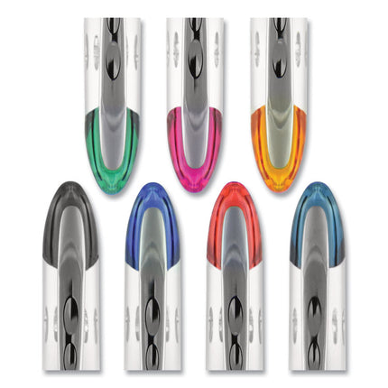 VISION ELITE Hybrid Gel Pen, Stick, Bold 0.8 mm, Assorted Ink and Barrel Colors, 8/Pack