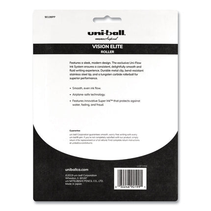 VISION ELITE Hybrid Gel Pen, Stick, Bold 0.8 mm, Assorted Ink and Barrel Colors, 8/Pack
