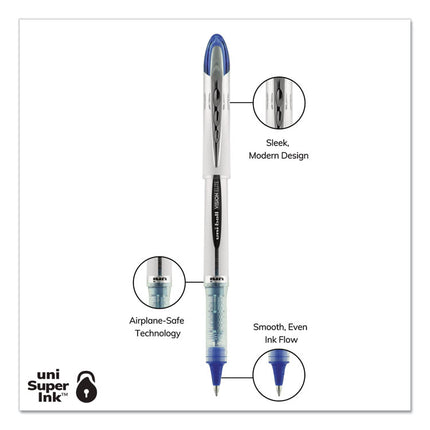 VISION ELITE Hybrid Gel Pen, Stick, Bold 0.8 mm, Assorted Ink and Barrel Colors, 8/Pack