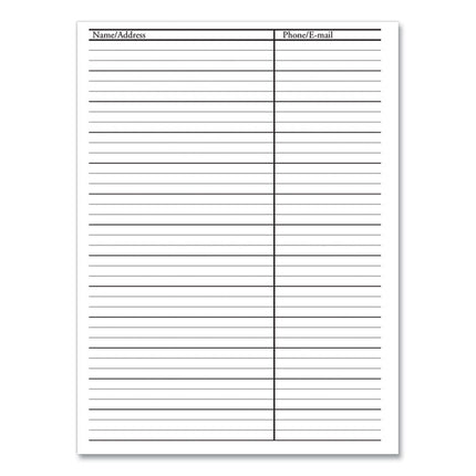 Recycled Weekly Appointment Book Ruled without Appointment Times, 8.75 x 6.88, Black Cover, 12-Month (Jan to Dec): 2025