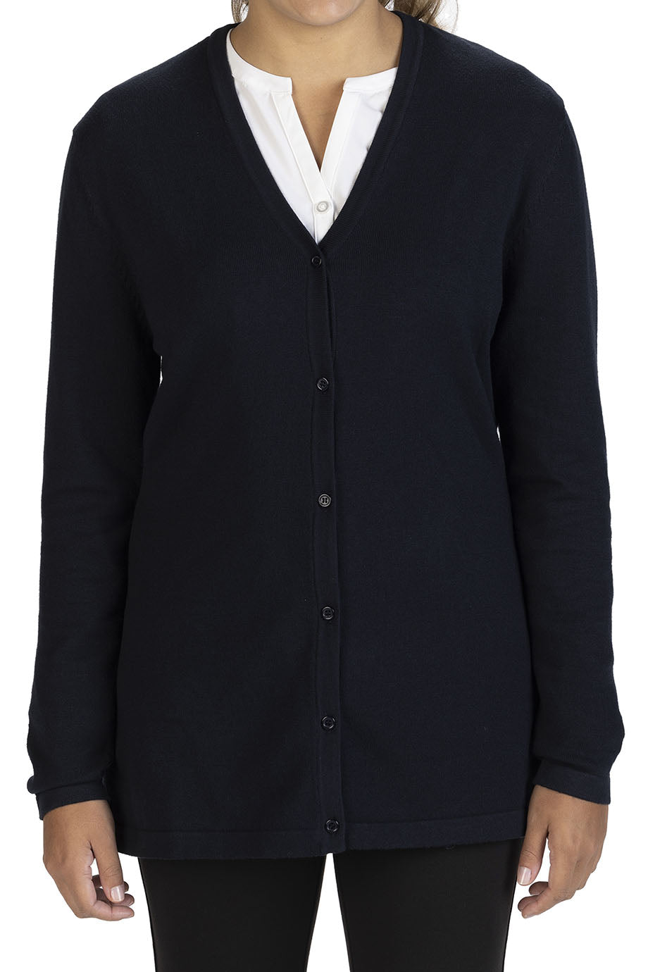 EDWARDS LADIES V-NECK LONG CARDIGAN