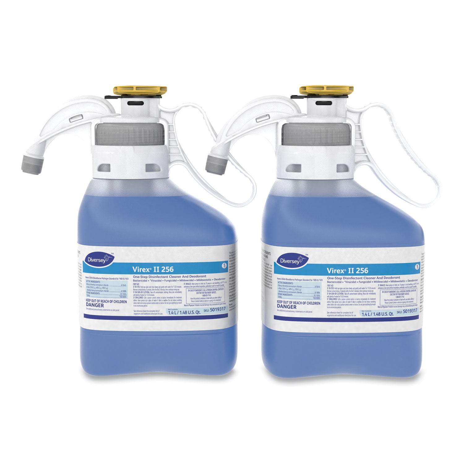 Virex Ii 256 One-Step Disinfectant Cleaner Deodorant, Mint, 1.4l, 2 Bottles/ct