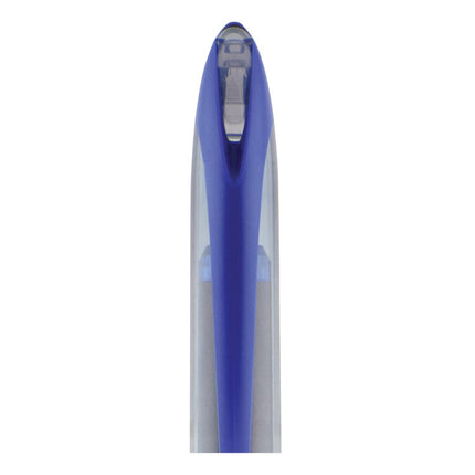 Air Porous Gel Pen, Stick, Medium 0.7 Mm, Blue Ink, Black/blue Barrel, 3/pack