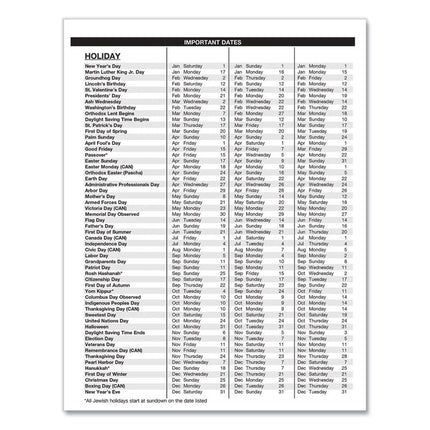 Academic Year 14-Month Recycled Ruled Monthly Planner, 11 x 8.5, Black Cover, 14-Month (July to Aug): 2024 to 2025