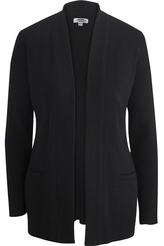 EDWARDS LADIES OPEN CARDIGAN ACRYLIC SWEATER