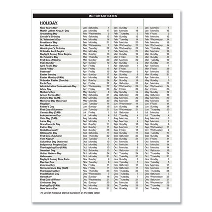 Recycled Monthly 5-Year/62-Month Planner, 11 x 8.5, Black Cover, 62-Month: Dec 2024 to Jan 2030