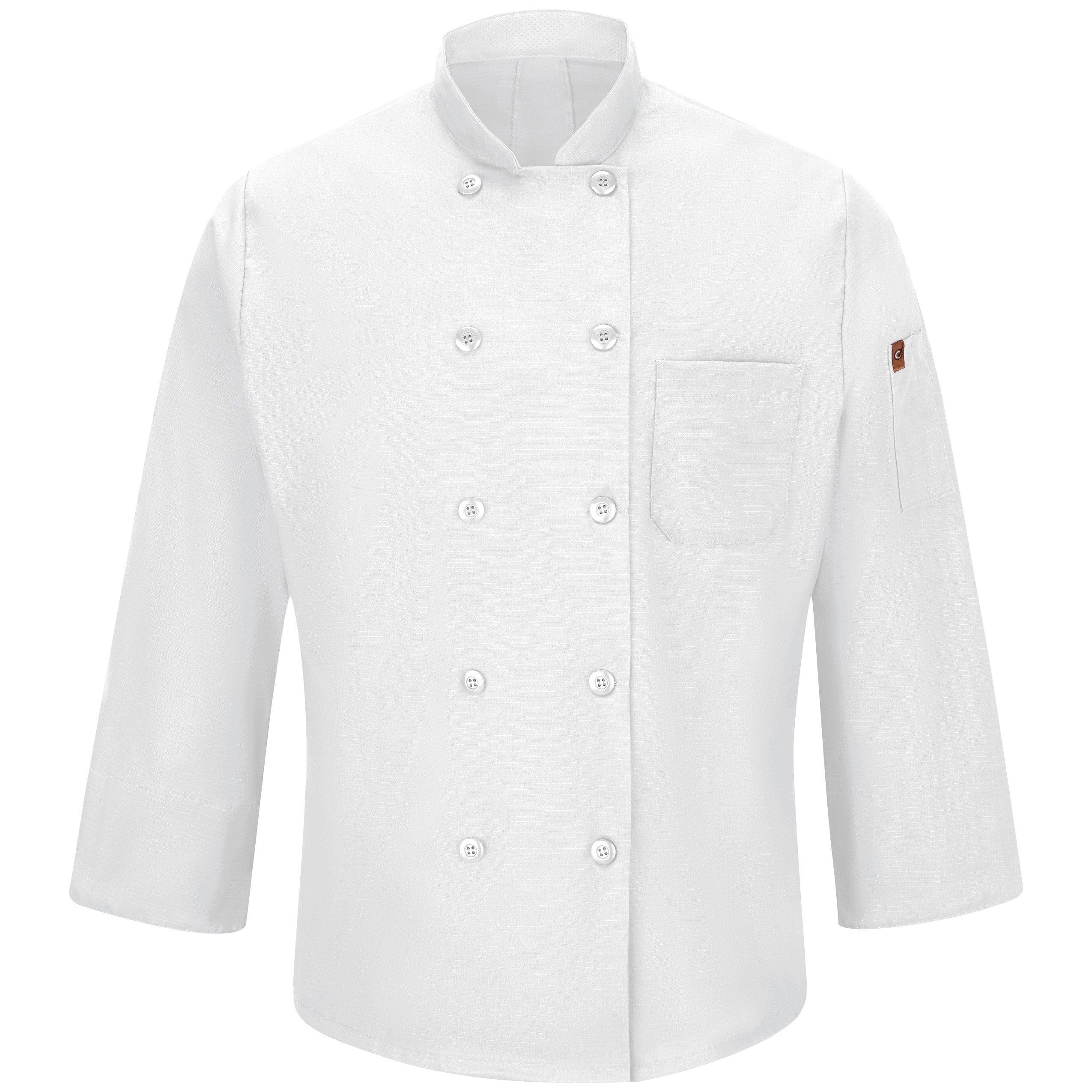 Red Kap® Men's Chef Coat with OilBlok + MIMIX® / 042XWH