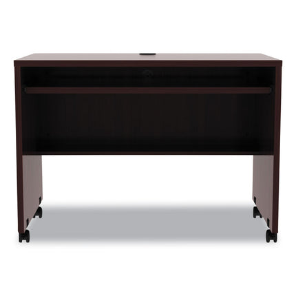 Alera Valencia Series Mobile Workstation Desk, 41.38" X 23.63" X 30", Mahogany