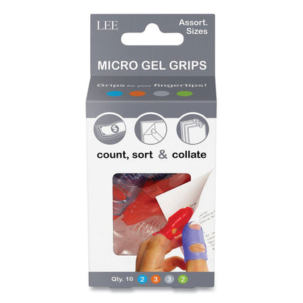 Tippi Micro-Gel Fingertip Grips, Assorted Sizes, 10/pack