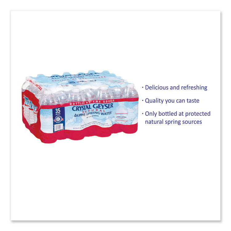 Natural Alpine Spring Water, 16.9 Oz Bottle, 35/carton