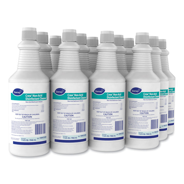 Crew Neutral Non-Acid Bowl And Bathroom Disinfectant, 32 Oz Squeeze Bottle, 12/carton