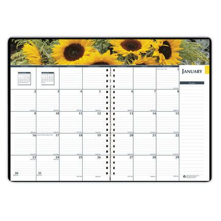 Express Track Recycled Weekly Appointment Book/Monthly Planner, 8 x 5, Black Cover, 13-Month: Jan 2025 to Jan 2026