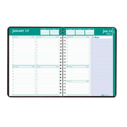 Express Track Recycled Weekly Appointment Book/Monthly Planner, 11 x 8.5, Black Cover, 13-Month: Jan 2025 to Jan 2026