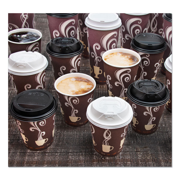 Thermoguard Insulated Paper Hot Cups, 12 oz, Steam Print Design, 600/Carton