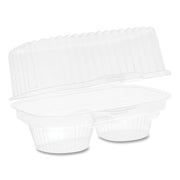 ClearView Bakery Cupcake Container, 2 Compartments, 6.75 x 4 x 4, Clear, Plastic, 100/Carton