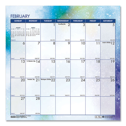 Recycled Cosmos Tent Calendar, Night Sky Artwork, 6 x 6, White/Multicolor Sheets, 12-Month (Jan to Dec): 2025