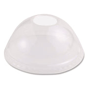 PLA Clear Cold Cup Lids, Dome Lid, Fits 9 oz to 24 oz Cold Cups, Plastic, Clear, 1,000/Carton