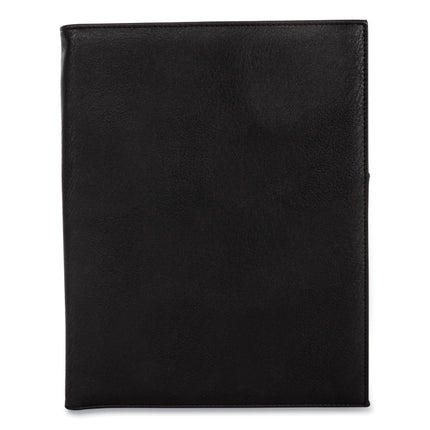 Faux-Leather Padfolio, 9 X 12 Pad, 9.75 X 12.5, Black