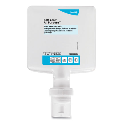 Soft Care All Purpose Hand, Hair and Body, Lemon Tea Splash Scent, 1.3 L, 6/Carton