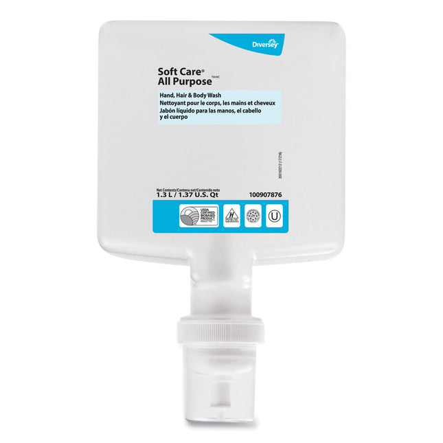 Soft Care All Purpose Hand, Hair and Body, Lemon Tea Splash Scent, 1.3 L, 6/Carton