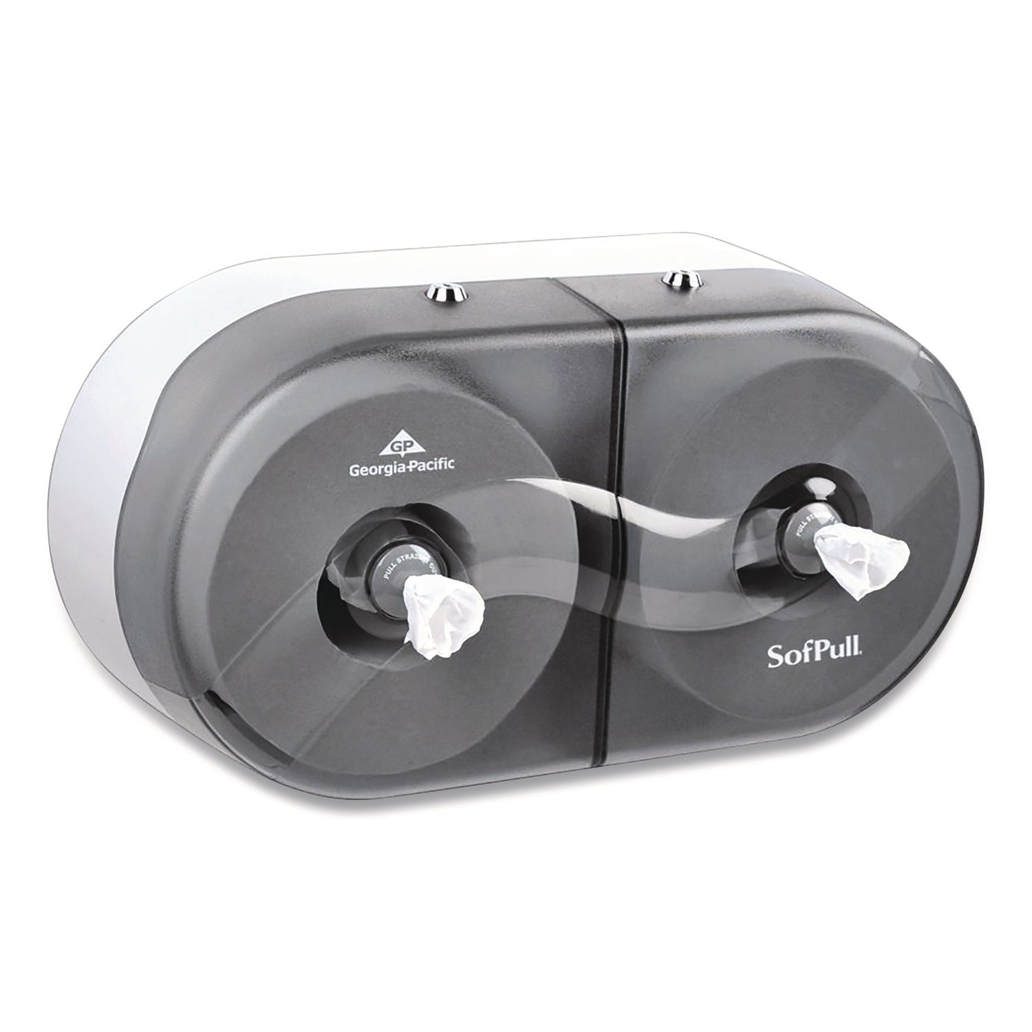 Sofpull Twin High-Capacity Center-Pull Dispenser, 20.13 X 7 X 10.75, Smoke