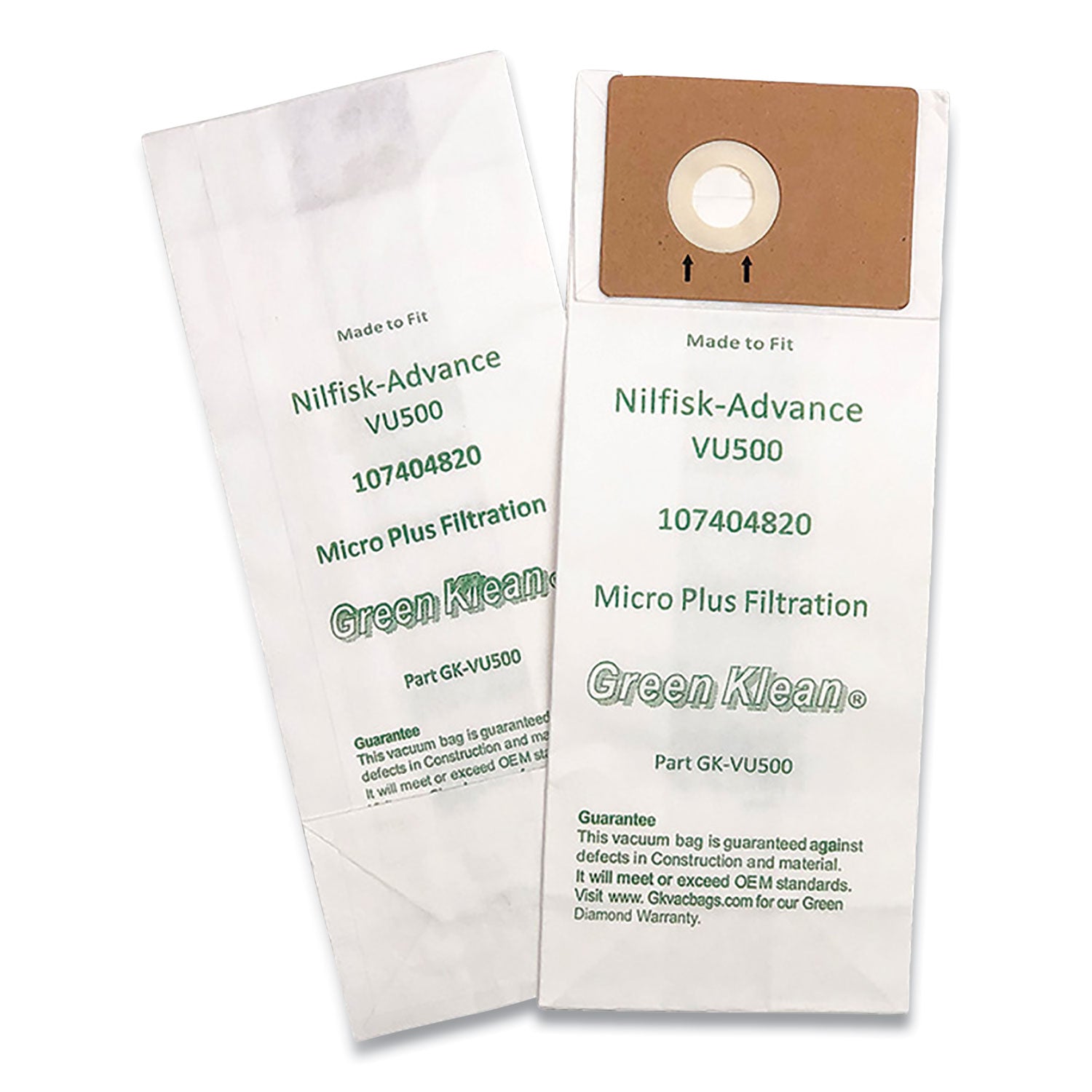 Replacement Vacuum Bags, Fits Advance Vu500, 10/pack