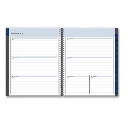 Passages Weekly/Monthly Planner, 11 x 8.5, Charcoal Cover, 12-Month (Jan to Dec): 2025