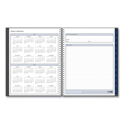 Passages Weekly/Monthly Planner, 11 x 8.5, Charcoal Cover, 12-Month (Jan to Dec): 2025