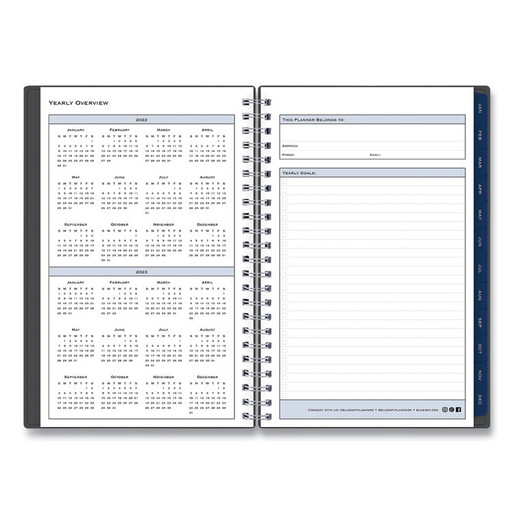 Passages Weekly/Monthly Planner, 8 x 5, Charcoal Cover, 12-Month (Jan to Dec): 2025