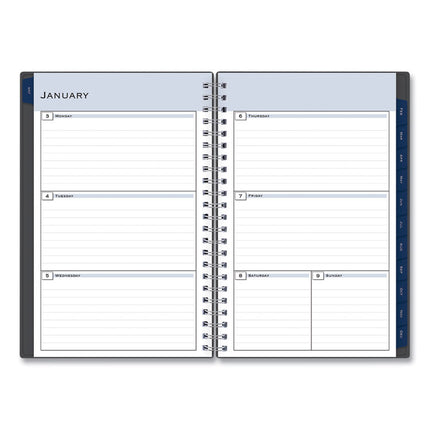 Passages Weekly/Monthly Planner, 8 x 5, Charcoal Cover, 12-Month (Jan to Dec): 2025