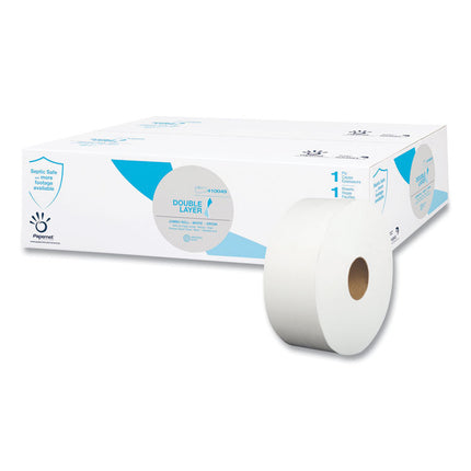 Heavenly Choice 1-Ply Jumbo Bathroom Tissue, Septic Safe, White, 3.4" x 2,000 ft, 12/Carton