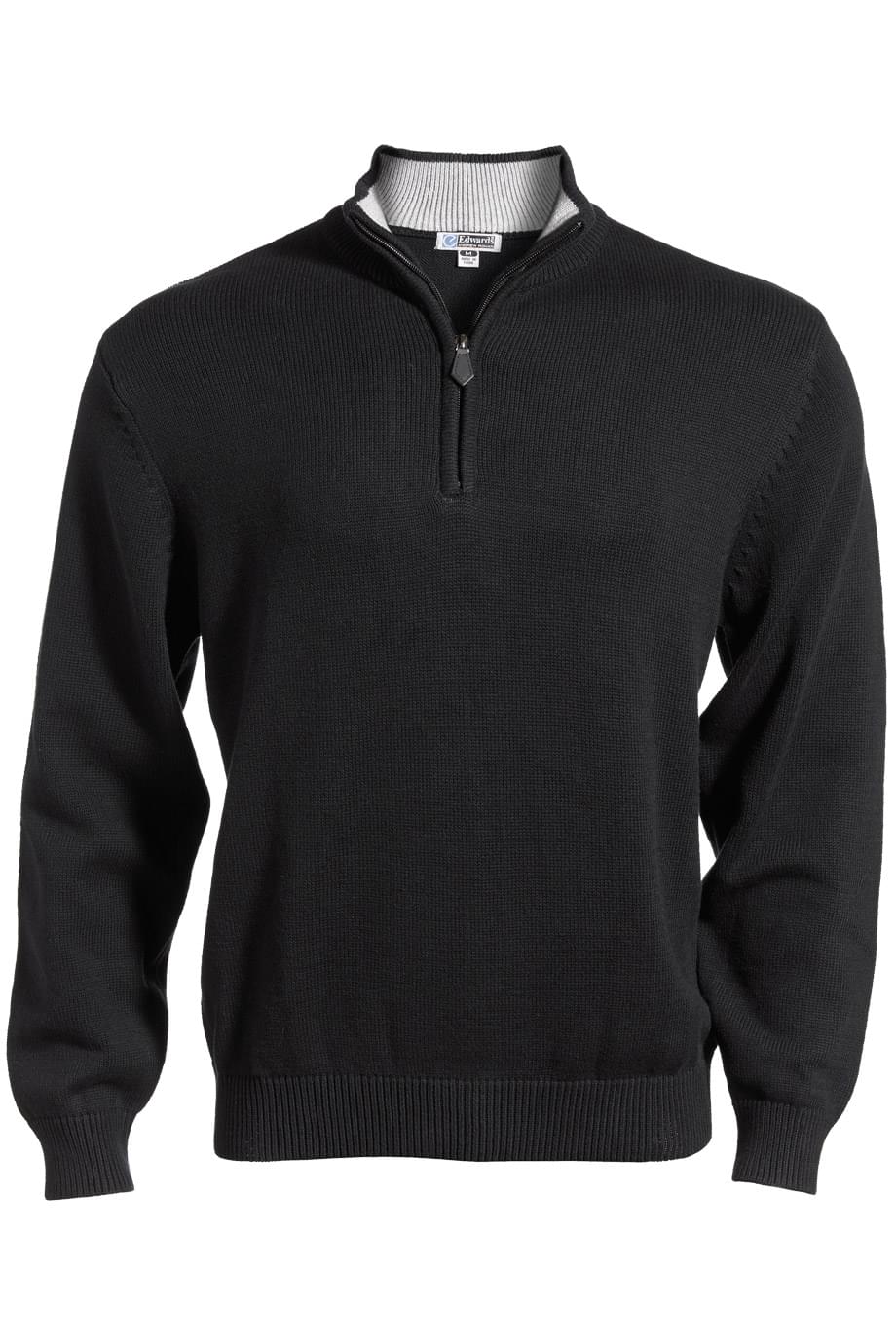 EDWARDS COTTON BLEND UNISEX 1/4 ZIP SWEATER
