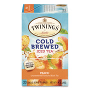 Cold Brew Iced Tea Bags, Peach, 0.07 Oz Tea Bag, 20/box