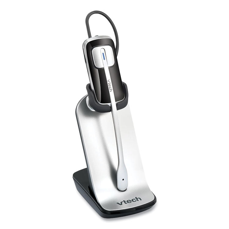 IS6200 Monaural Convertible Headset, Black/Silver