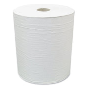 Hardwound Paper Towel Roll, Eco Green Paper, 1-Ply, 7.88" X 800 Ft, White, 6/carton