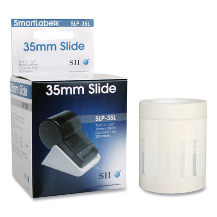 Slp-35l Self-Adhesive Small Multipurpose Labels, 0.43" X 1.5", White, 300 Labels/roll