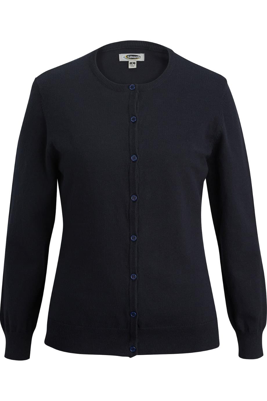 EDWARDS TRI BLEND LADIES JEWEL NECK CARDIGAN