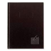 Professional Quad Notebook, Quadrille Rule (4 sq/in), Black Cover, (96) 9.25 x 7.25 Sheets